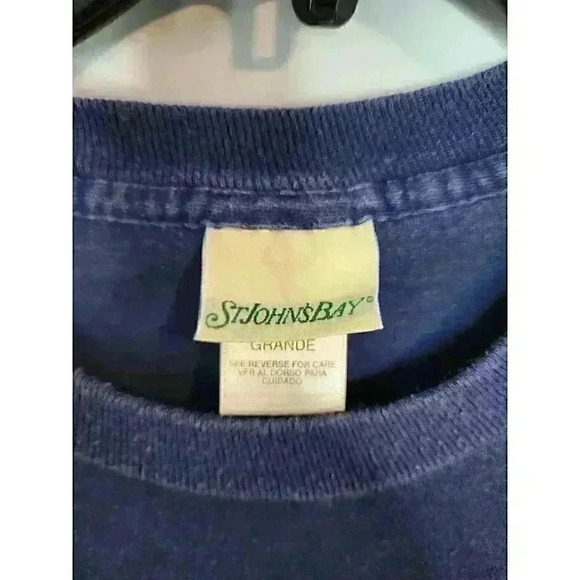 Rare Vintage ST. JOHN’S BAY Sailboat Sailing Graphic T Shirt Blue Size Large - Picture 3 of 6